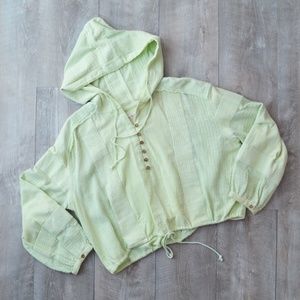 Free People Mint Hoodie